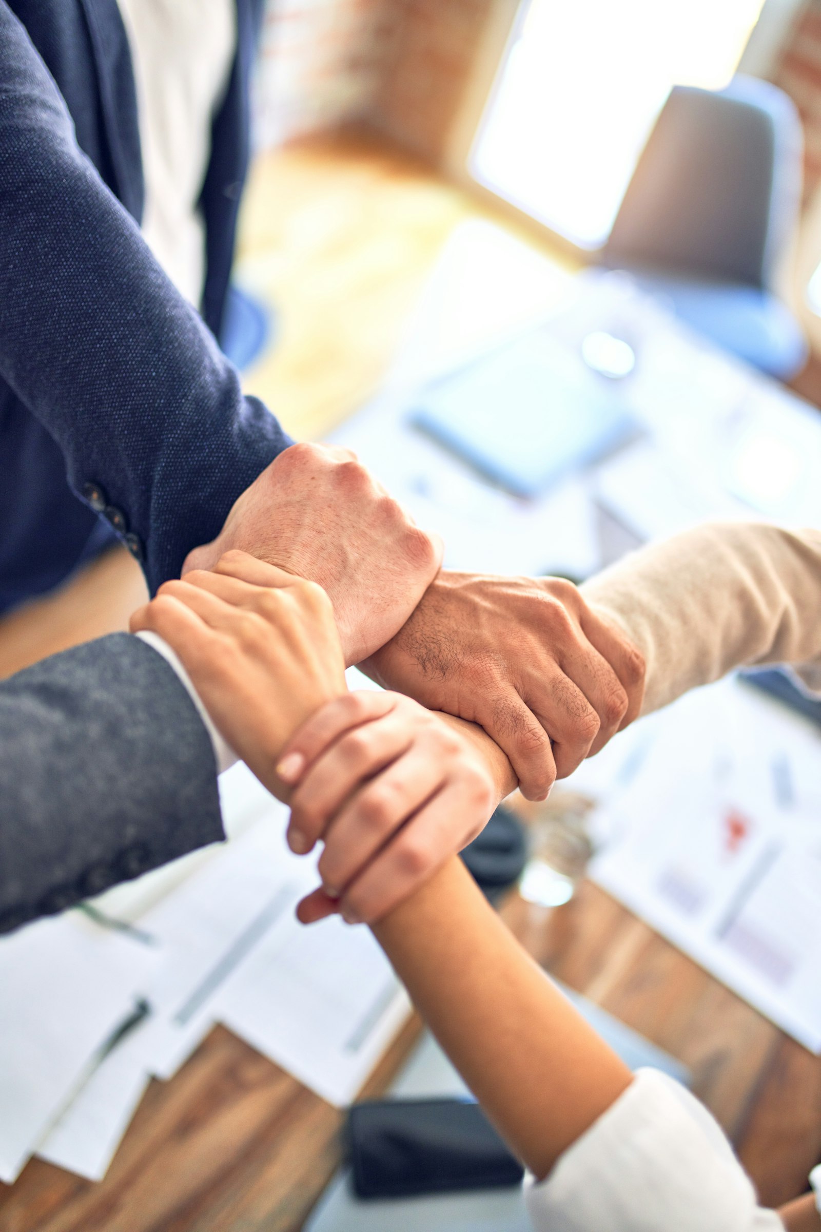 A long-term partnership handshake